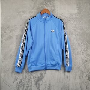 NWT Adidas Originals Mens L Blue Track Jacket Trefoil Logo Tape Full Zip